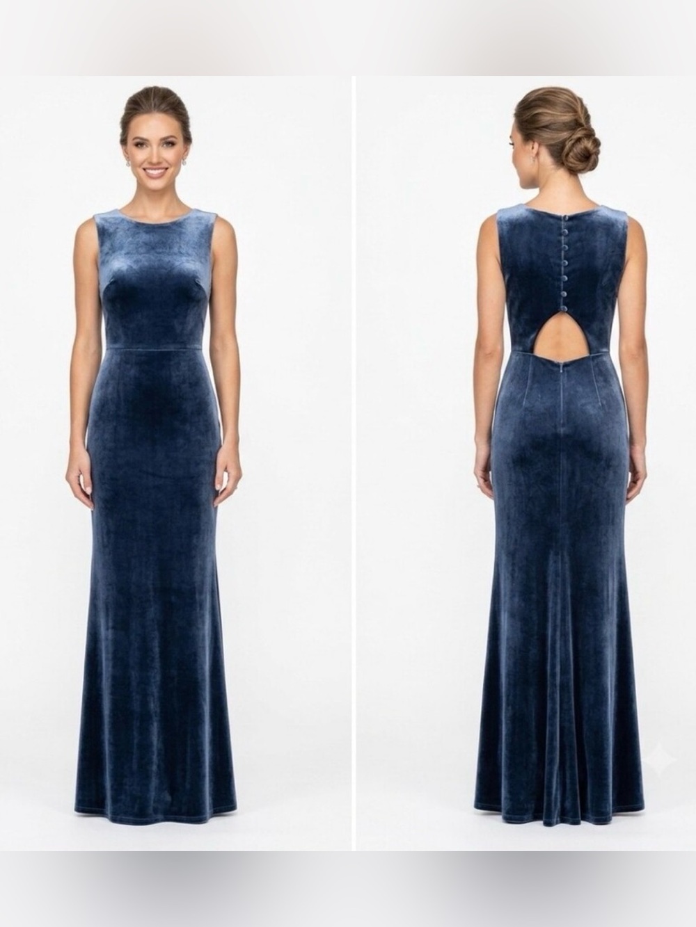 Revelry Cleo Velvet Dress in Royal Blue 6